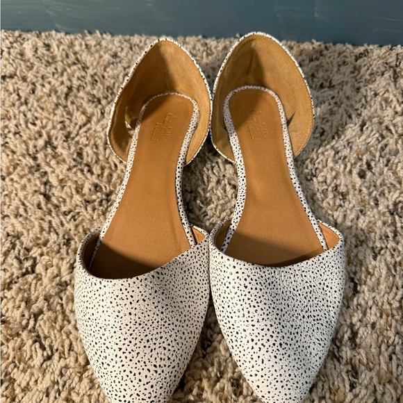 Charlotte Russe Shoes - Charlotte Russe White and Black Speckled Flats